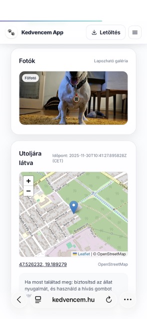 Bejelentések listája