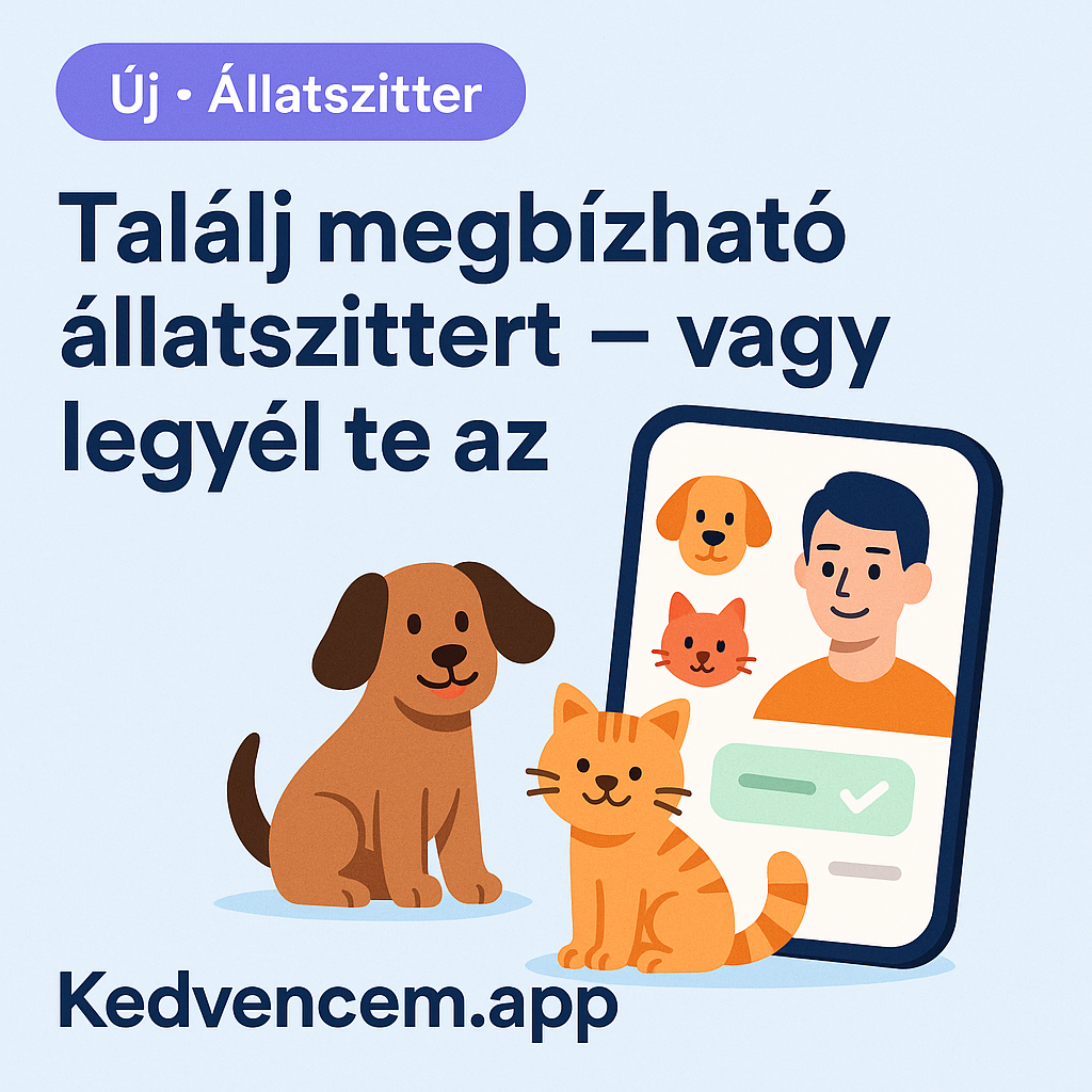 Állatszitter kereső a Kedvencem appban