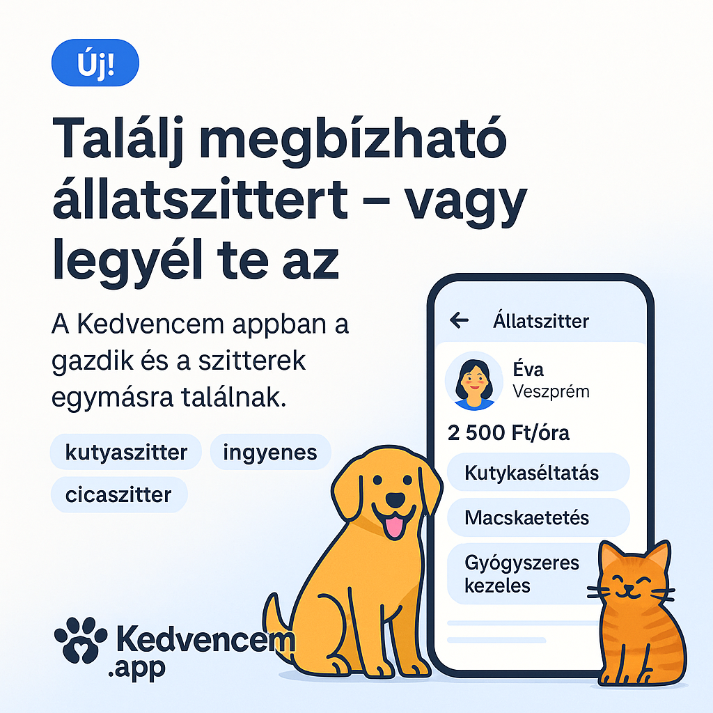 Állatszitter funkció a Kedvencem alkalmazásban